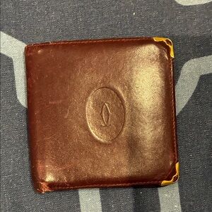 vintage Must de Cartier leather bifold wallet👝